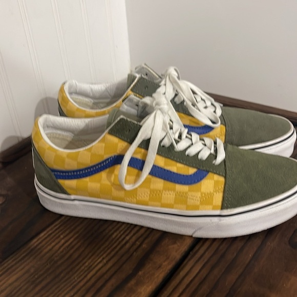 Vans Mens Old Skool OTW Rally Checker Multi Color Canvas Suede Sneakers - Picture 4 of 6